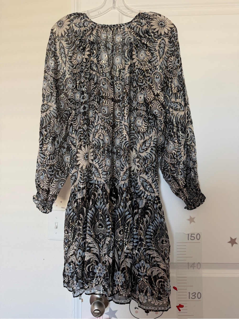 Kobi Halperin Metallic Boho Mini Dress – Size Medium - Picture 6 of 7